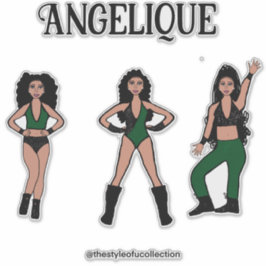 Zwarte Groene Danser #2 Sticker