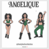 Zwarte Groene Danser #2 Sticker (Vel)