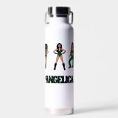 Zwarte Groene Danser #2 Waterfles (Voorkant)