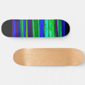 Zwarte, groene en blauwe stripskateboard persoonlijk skateboard (Horizontaal)