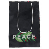 Zwarte, groene en rode Holly Peace Medium Cadeauzakje (Achterkant)