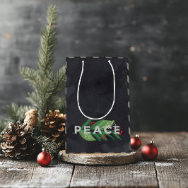 Zwarte, groene en rode Holly Peace Medium Cadeauzakje