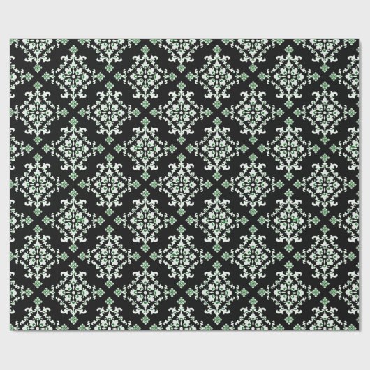 Zwarte, groene en witte, Keltische Gift Wrap Cadeaupapier (Vlak)