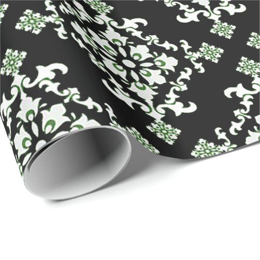 Zwarte, groene en witte, Keltische Gift Wrap Cadeaupapier (Rol Hoek)