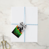 Zwarte & Groene Fiets Cadeautags Cadeaulabel (Met Touw)