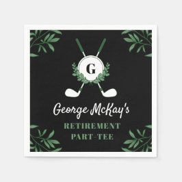 Zwarte Groene Golf Themaparty voor Gepensioneerden Servet
