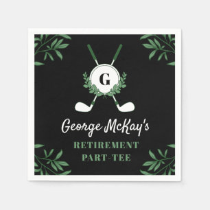 Zwarte Groene Golf Themaparty voor Gepensioneerden Servet