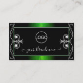  zwarte groene handsjuwelen voegen Logo toe Visitekaartje (Voorkant)