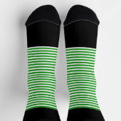 Zwarte + groene horizontale strepen sokken (Top)