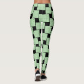 Zwarte & Groene Leggings Lang (Achterkant)
