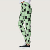 Zwarte & Groene Leggings Lang (Links)