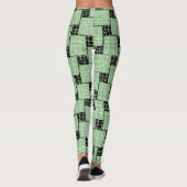 Zwarte & Groene Leggings Lang (Achterkant)