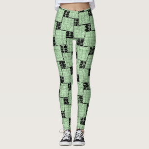 Zwarte & Groene Leggings Lang