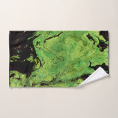 Zwarte groene marmer bad handdoek (Handdoek)