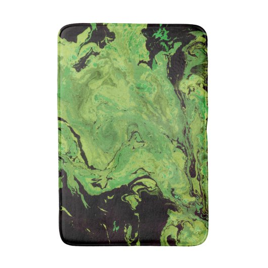 Zwarte groene marmer badmat (Voorkant Verticaal)