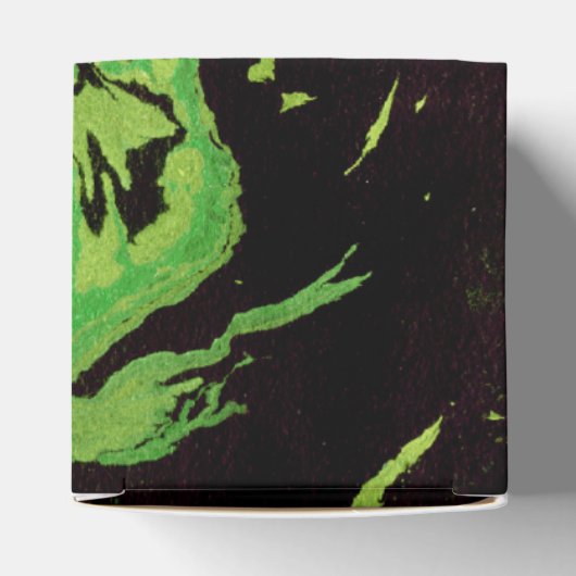 Zwarte groene marmer bedankdoosjes (Bovenkant)