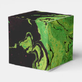 Zwarte groene marmer bedankdoosjes (Achterkant)