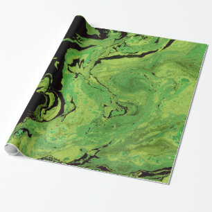 Zwarte groene marmer cadeaupapier
