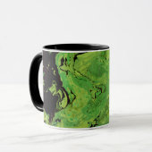 Zwarte groene marmer mok (Voorkant links)