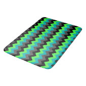 Zwarte groene ombre chevrons grote badmat (Gekanteld)