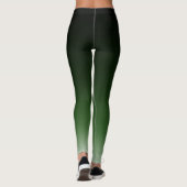 Zwarte groene ombre gradiënt faden leggings (Achterkant)