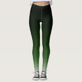 Zwarte groene ombre gradiënt faden leggings (Voorkant)