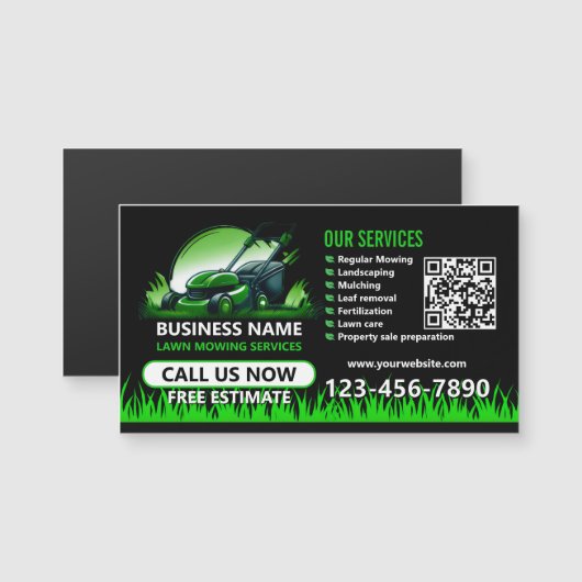 Zwarte Groene Professionele Gazonverzorging QR Pro (Voorkant / Achterkant)
