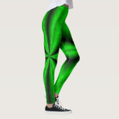 Zwarte groene regenboog in Elephantenskin leathero Leggings (Rechts)