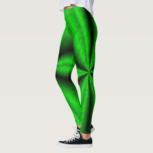 Zwarte groene regenboog in Elephantenskin leathero Leggings (Links)