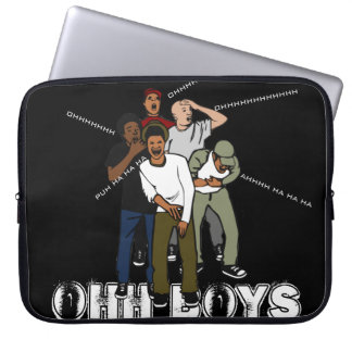 zwarte groene rode OHH BOYS die lachen Laptop Sleeve