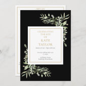 Zwarte Groene Rouwherdenkingsdienst Order Of Servi Programmakaart (Voorkant / Achterkant)