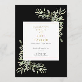 Zwarte Groene Rouwherdenkingsdienst Order Of Servi Programmakaart