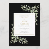 Zwarte Groene Rouwherdenkingsdienst Order Of Servi Programmakaart (Voorkant)