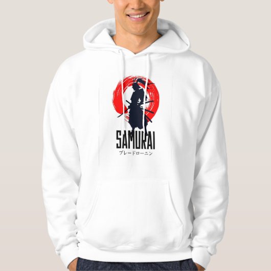 Zwarte & Groene Samurai Hoofd – Maximalistische St Hoodie (Voorkant)