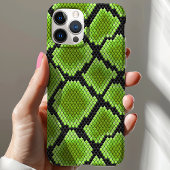 Zwarte Groene Slangenhuid Slang Serpent Case-Mate iPhone Case