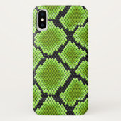 Zwarte Groene Slangenhuid Slang Serpent Case-Mate iPhone Case (Achterkant)