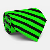 Zwarte groene strepen Abstract patroon Stropdas (Opgerold)