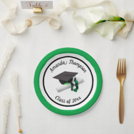 Zwarte groene stuifmep en tassel | Aangepast Papieren Bordje