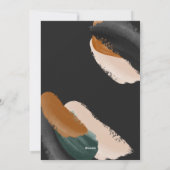 Zwarte Groene terracotta moderne minimale waterver Feestdagenkaart (Achterkant)