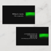 Zwarte, groene, unieke platte trend Professional Visitekaartje (Voorkant / Achterkant)