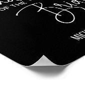 Zwarte grootvader van de Bride Memorial Wedding Poster (Hoek)