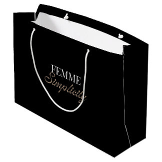Zwarte grote cadeauzak groot cadeauzakje