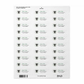 Zwarte Grote Danes hond Eucalyptusblad krans Etiket (Full Sheet)
