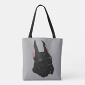 Zwarte Grote Deen Tote Bag (Achterkant)
