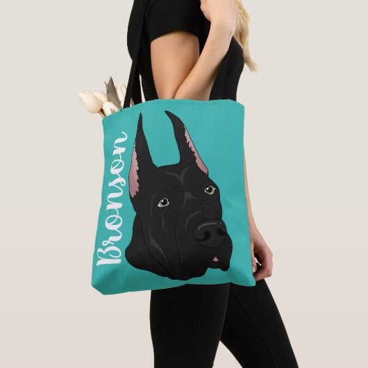 Zwarte Grote Deen Tote Bag (Dichtbij)