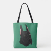 Zwarte Grote Deen Tote Bag (Achterkant)