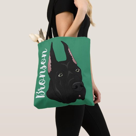 Zwarte Grote Deen Tote Bag (Dichtbij)