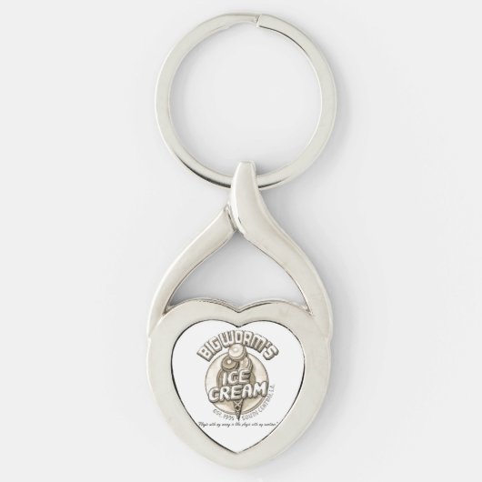 Zwarte grote worm sleutelhanger (Voorkant)