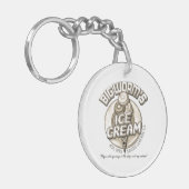 Zwarte grote worm sleutelhanger (Voorkant Links)