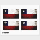Zwarte Grunge Chili Vlag Rechthoekige Sticker (Vel)